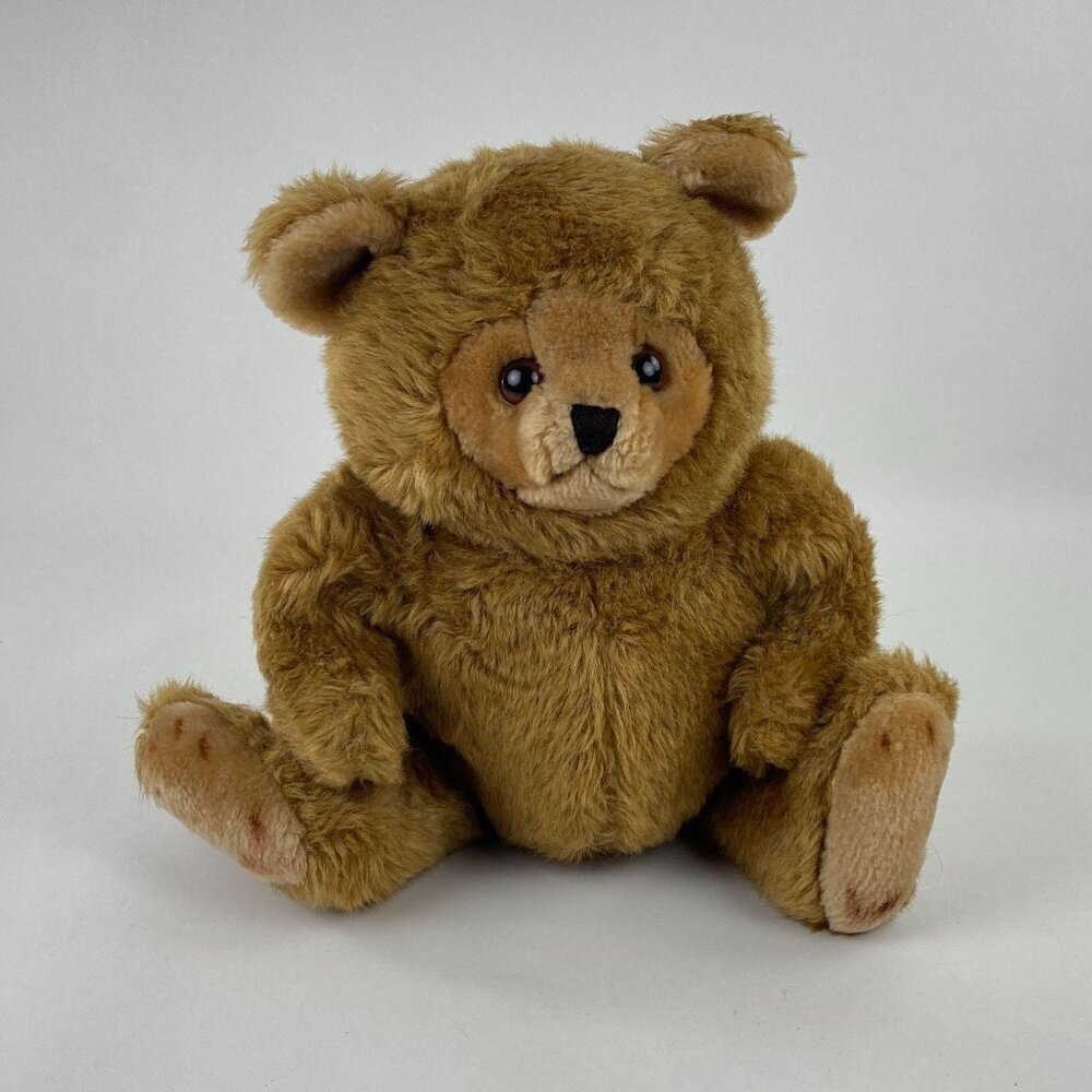Vintage Kamar Pot Belly Teddy Bear Plush Stuffed Animal Toy, Brown Bear 12"